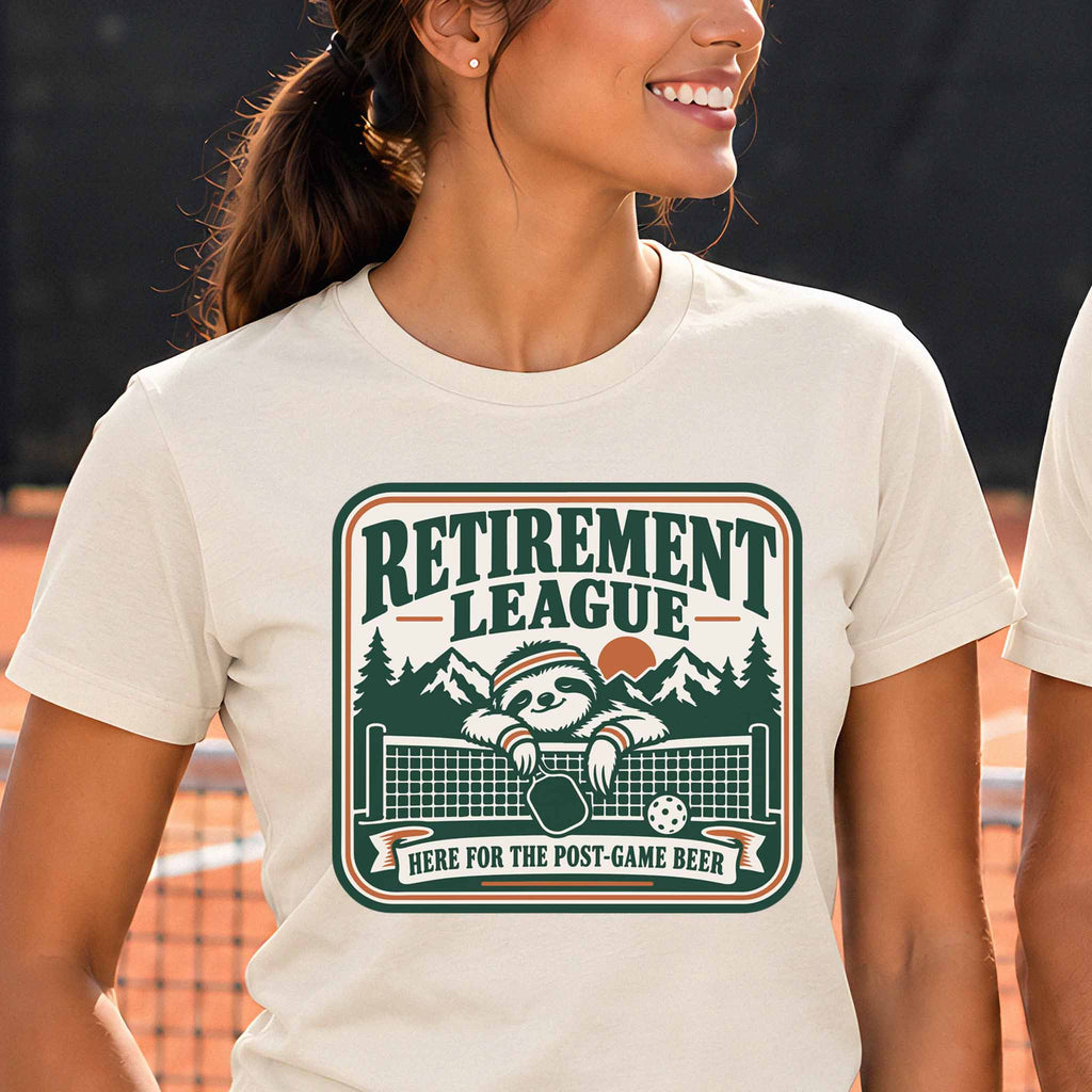 Retirement League "Here for the Post-Game Beer" T-Shirt