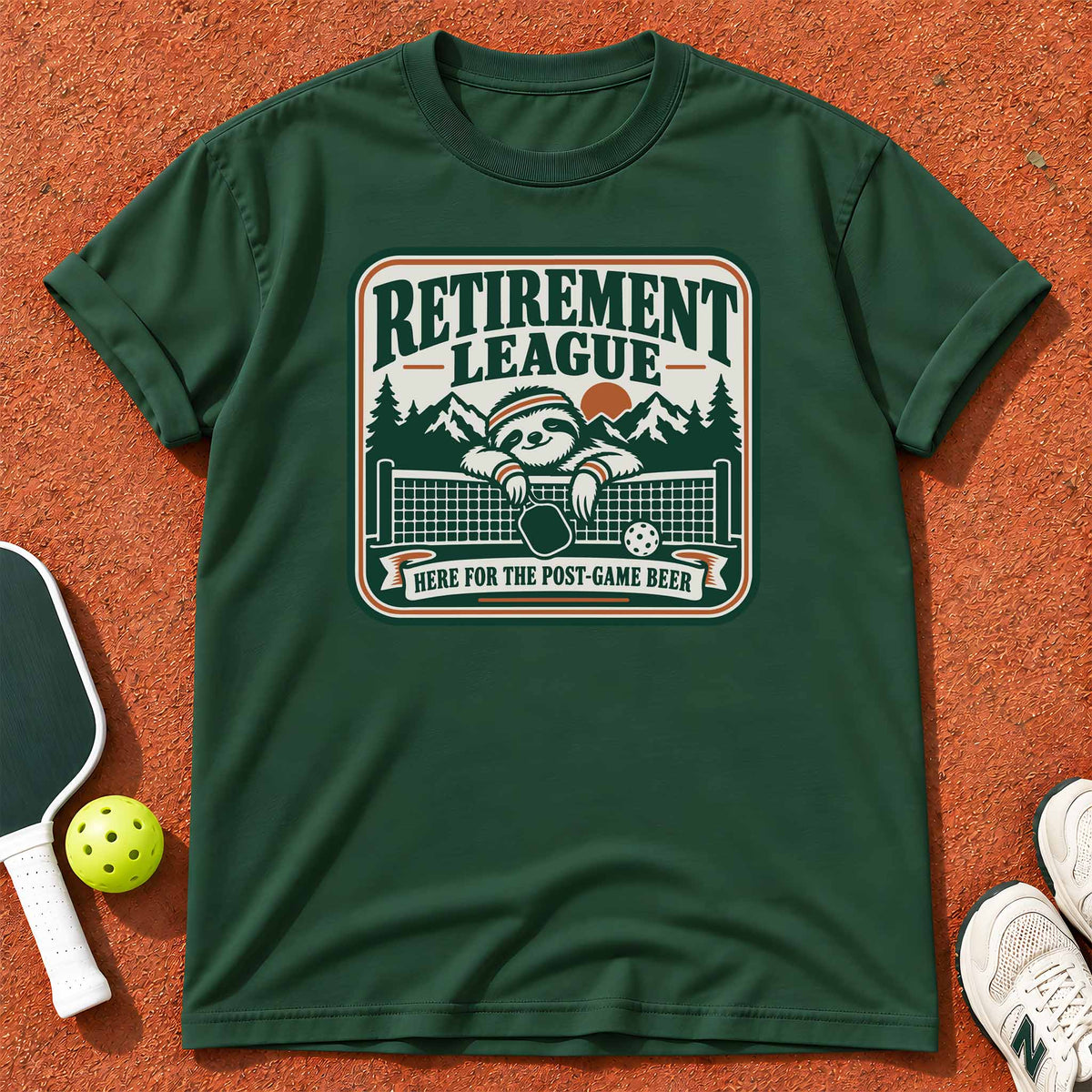 Retirement League "Here for the Post-Game Beer" T-Shirt