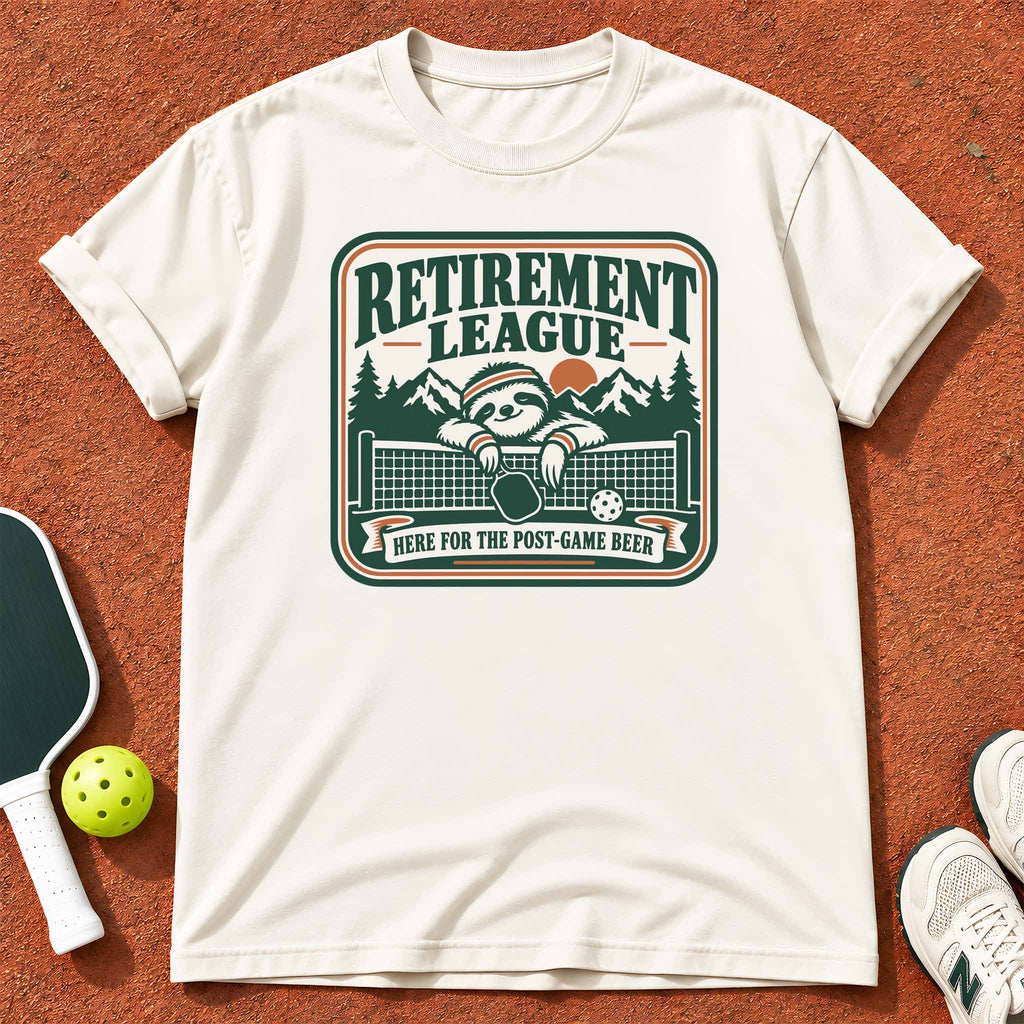 Retirement League "Here for the Post-Game Beer" T-Shirt